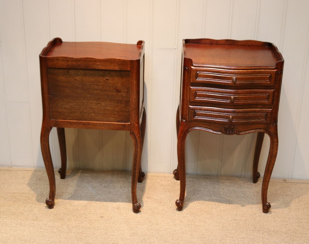 Pair Of French Oak Bedside Cabinets View X