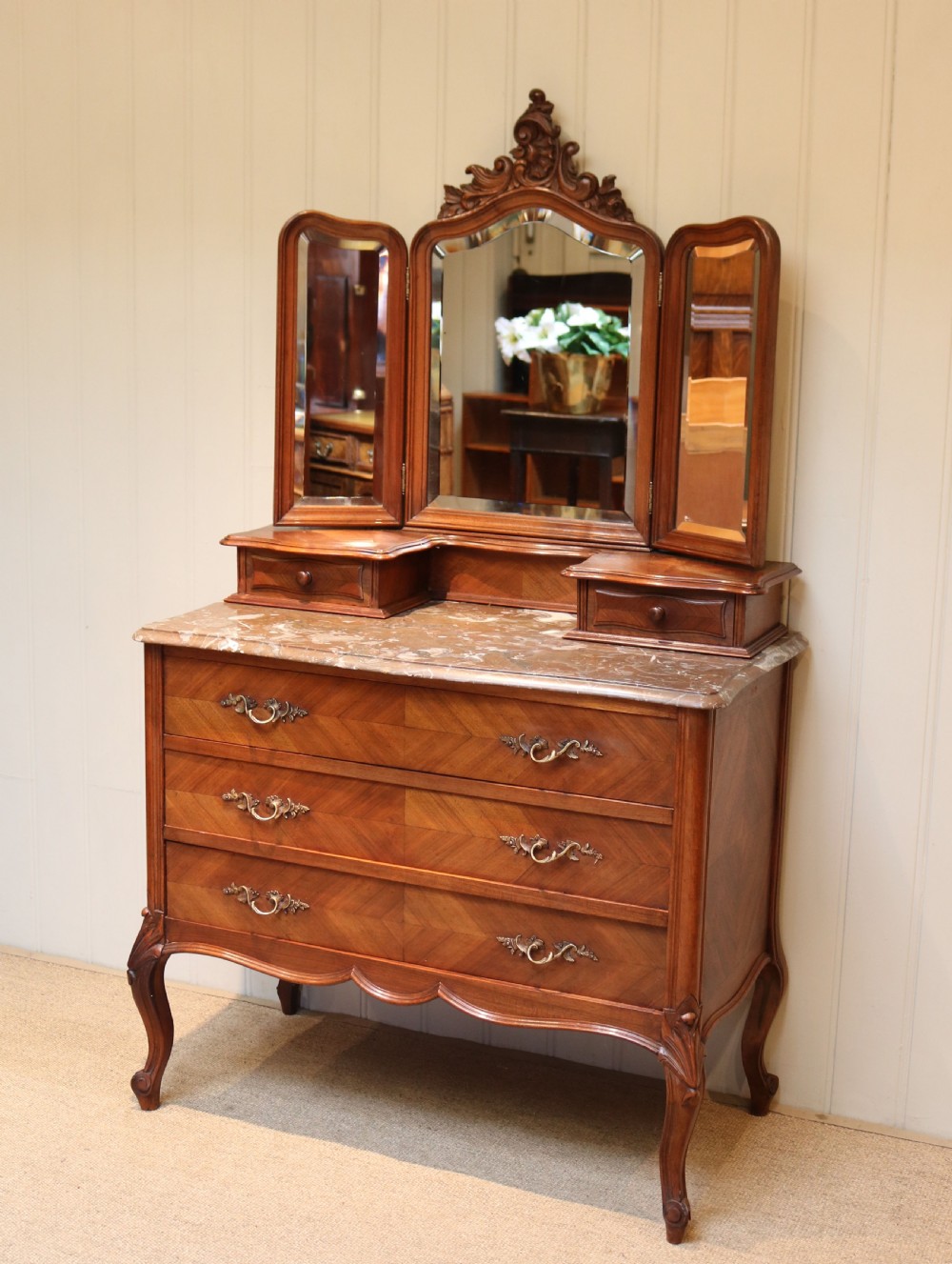 French Walnut Dressing Chest View II
