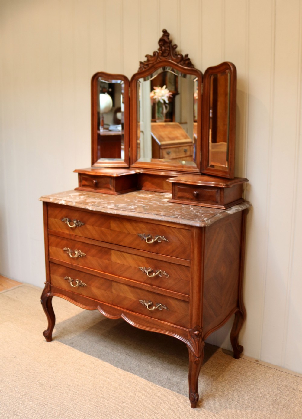 French Walnut Dressing Chest View IV