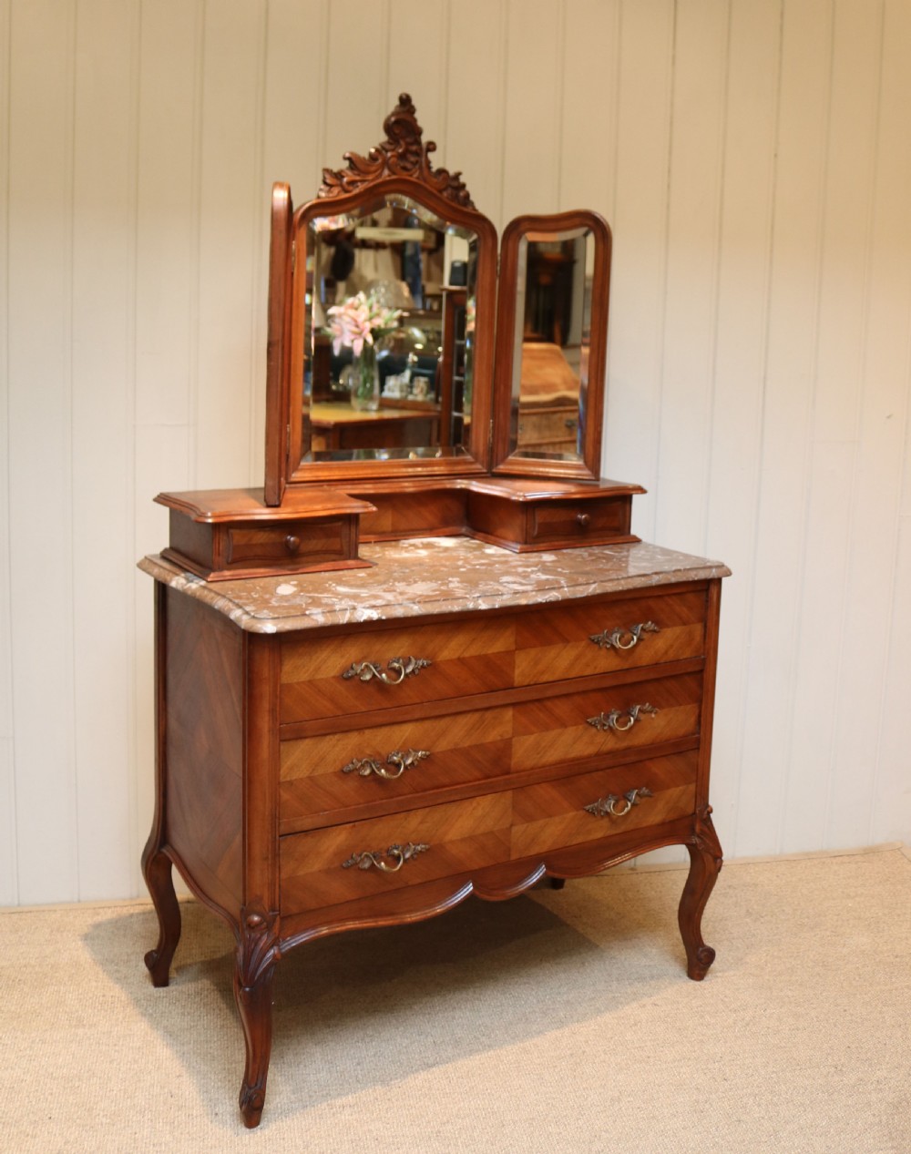 French Walnut Dressing Chest View VII