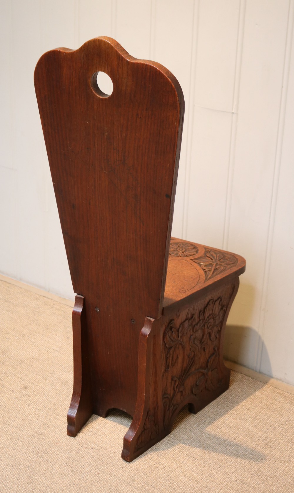 Carved Oak Low Chair View V