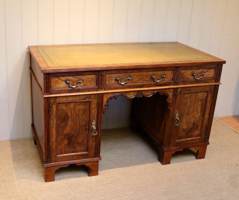 Walnut Pedestal Desk View IV