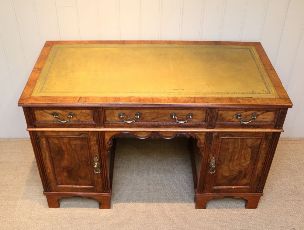 Walnut Pedestal Desk View VI