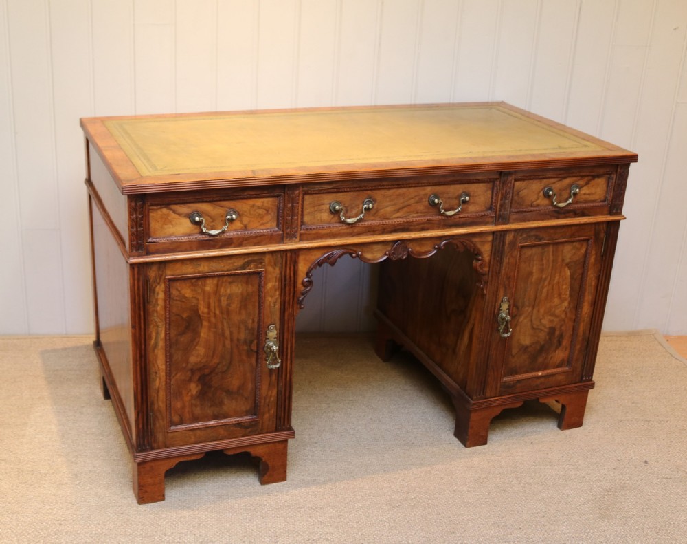 Walnut Pedestal Desk View VIII
