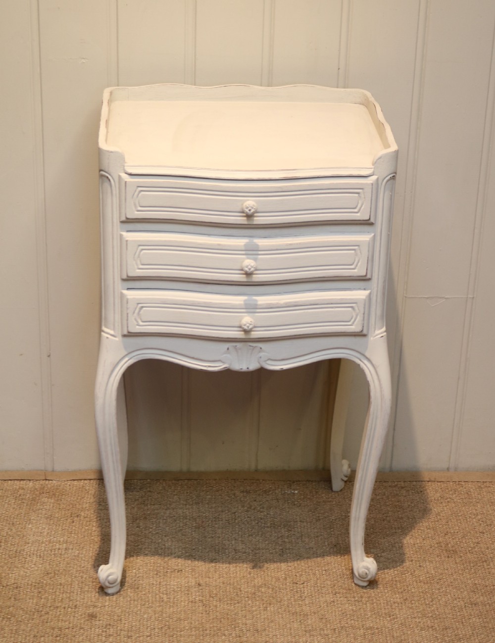 French Painted Bedside Cabinet View II