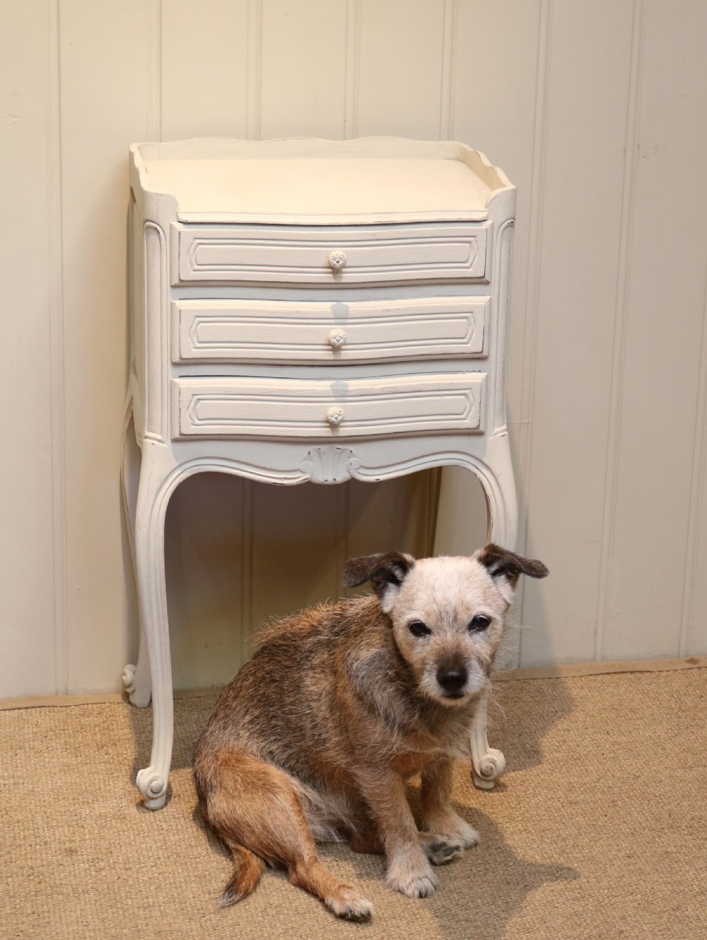 French Painted Bedside Cabinet View V