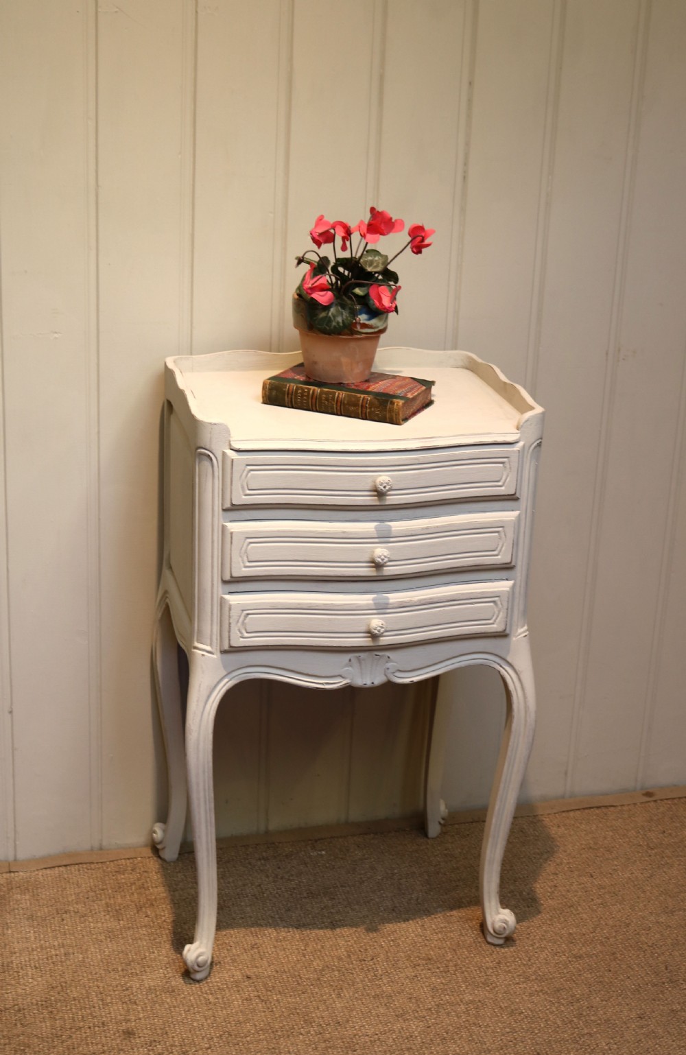 French Painted Bedside Cabinet View VI