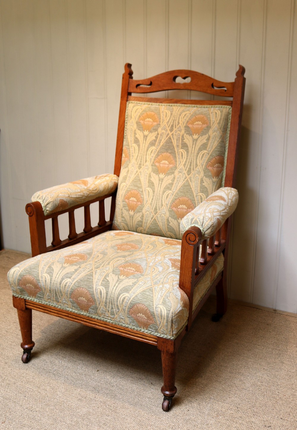 Arts And Crafts Oak Armchair View IV