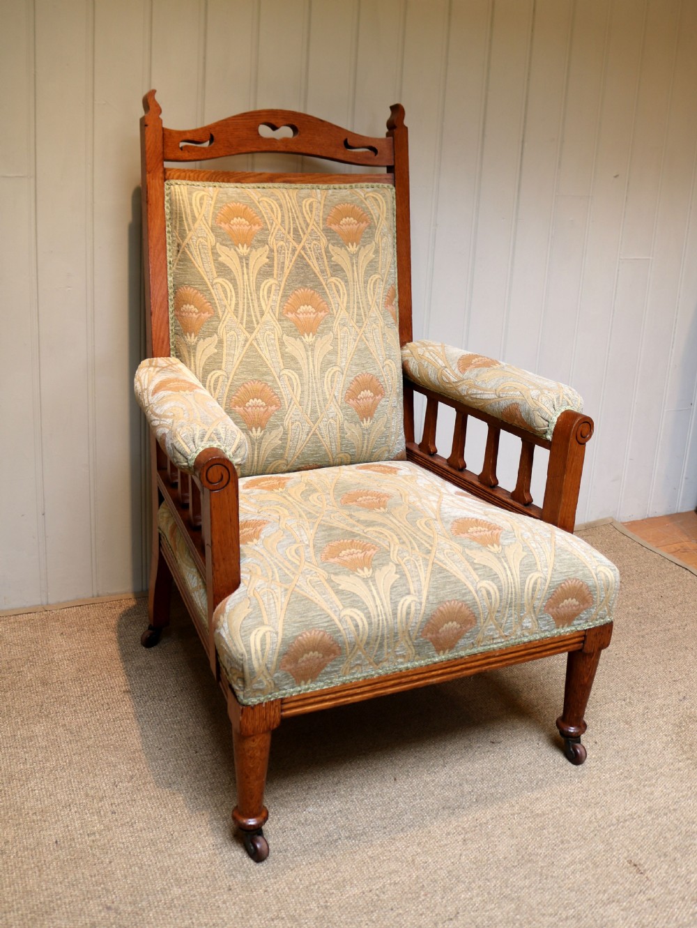 Arts And Crafts Oak Armchair View V