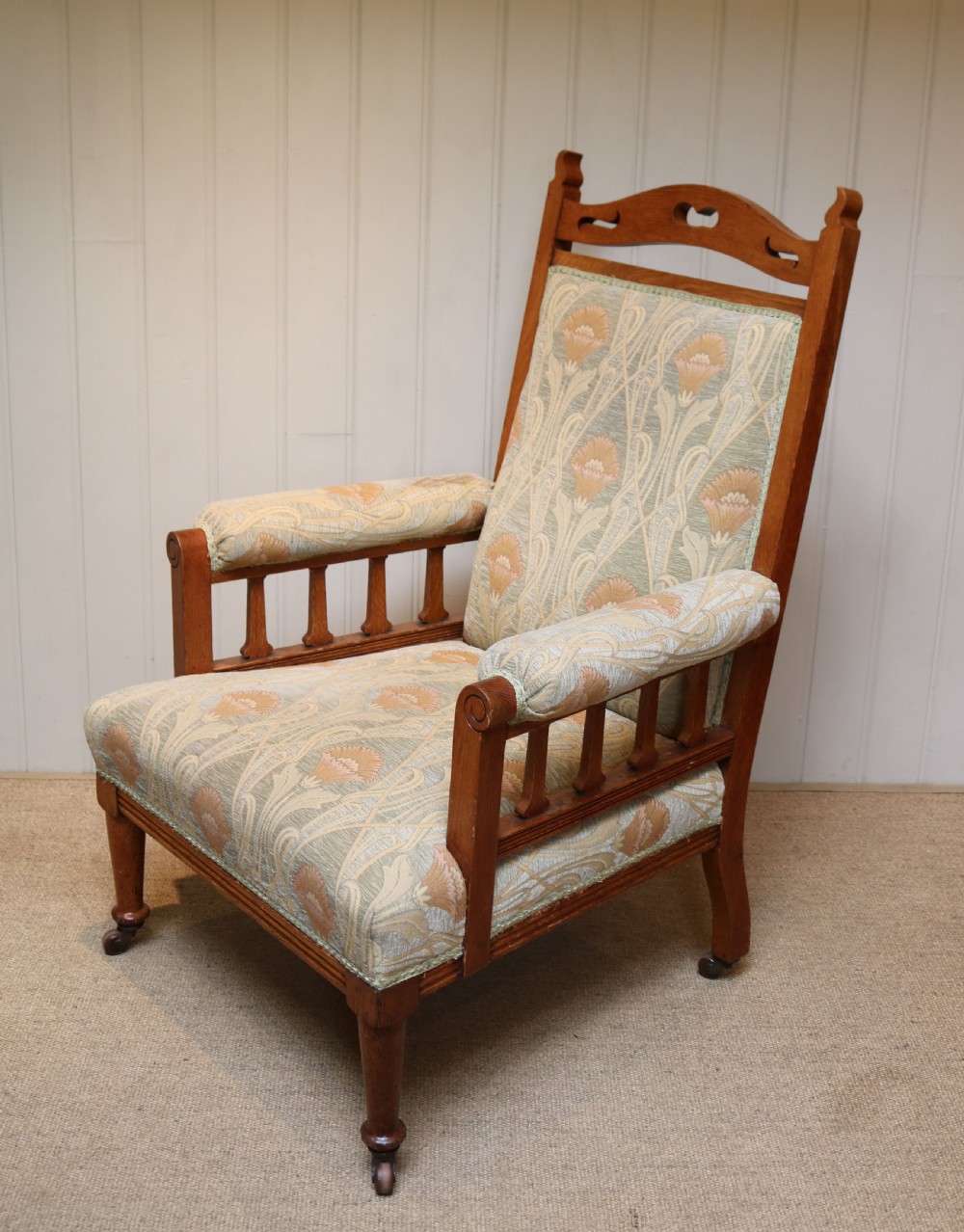 Arts And Crafts Oak Armchair View VII