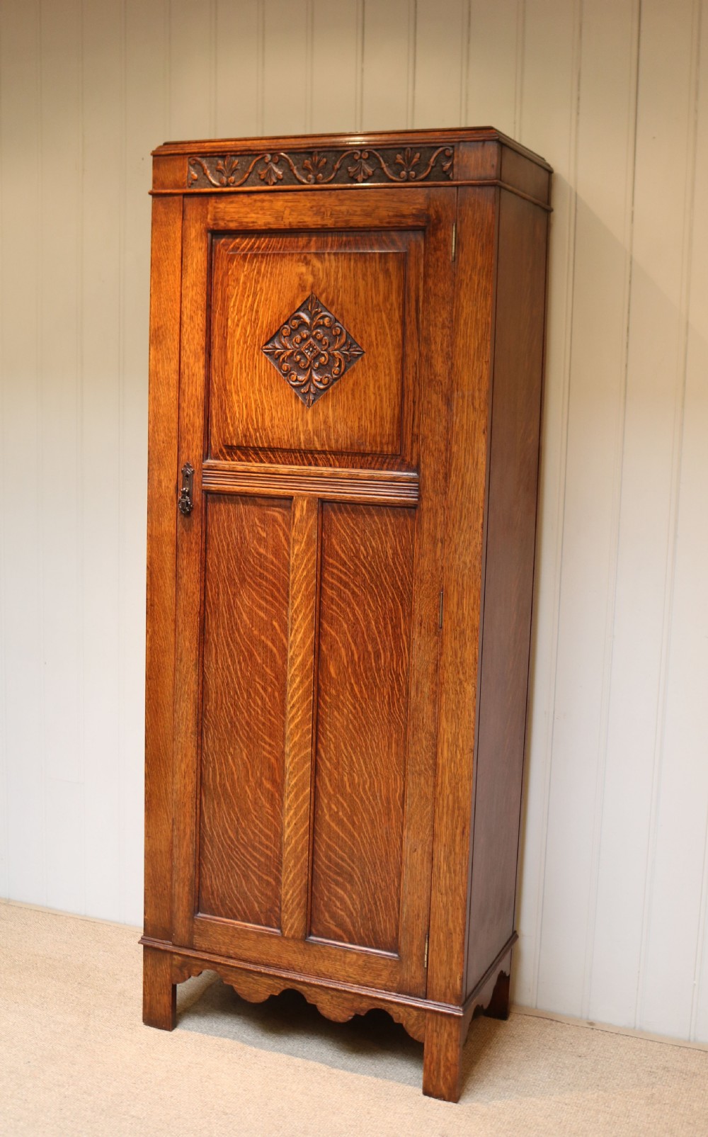 Solid Oak Hall Cupboard View III