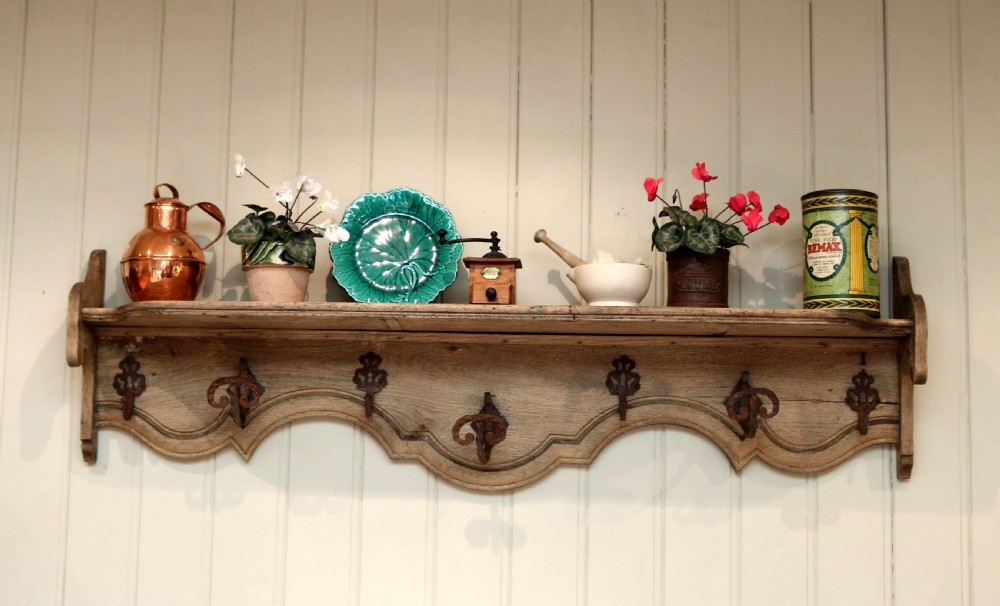 Rustic Light Oak Wall Shelves View II