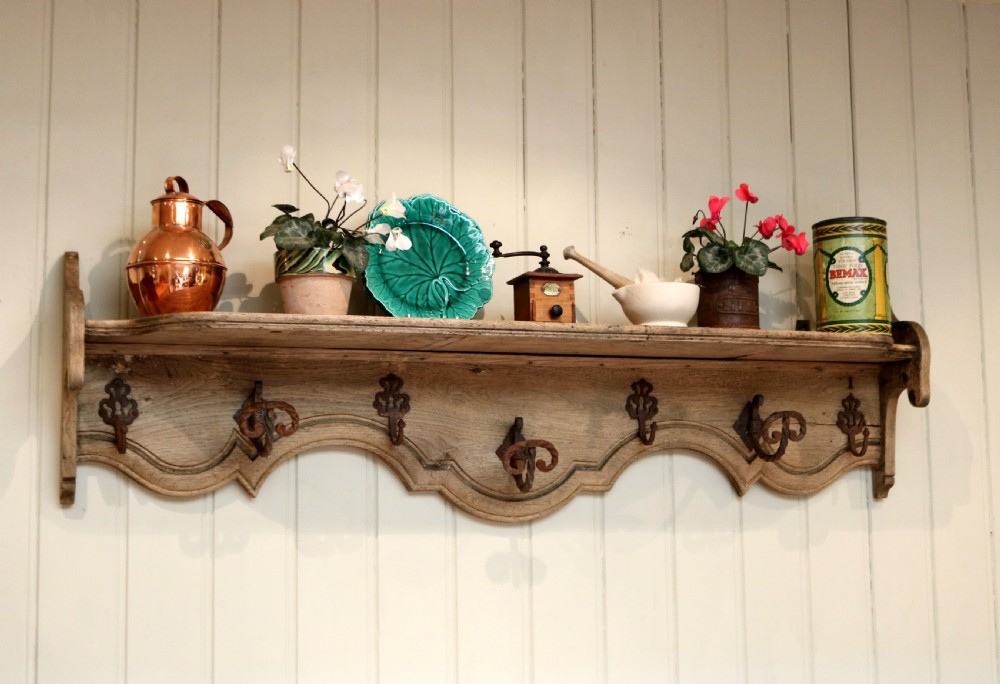Rustic Light Oak Wall Shelves View IV