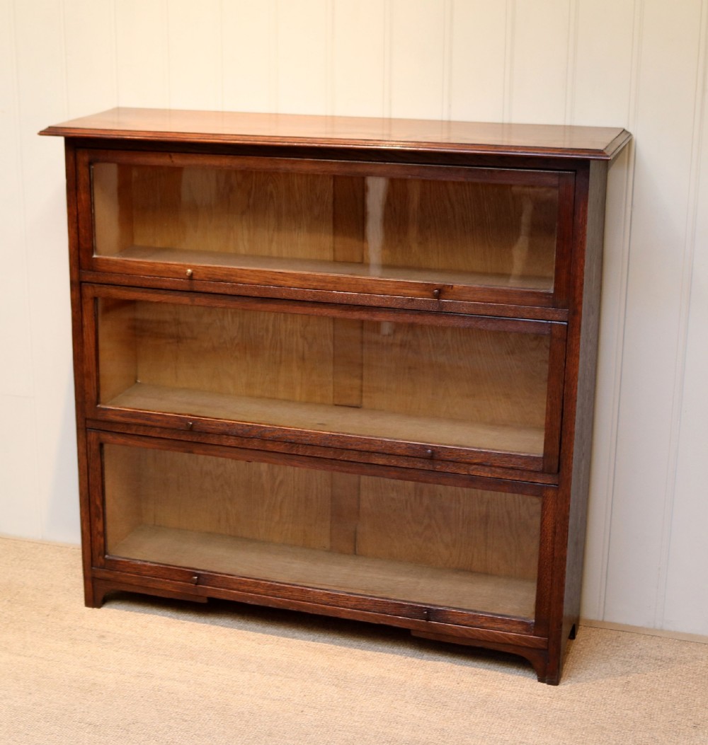 Solid Oak Three Tier Bookcase View II