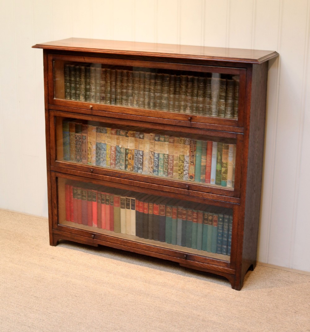 Solid Oak Three Tier Bookcase View III