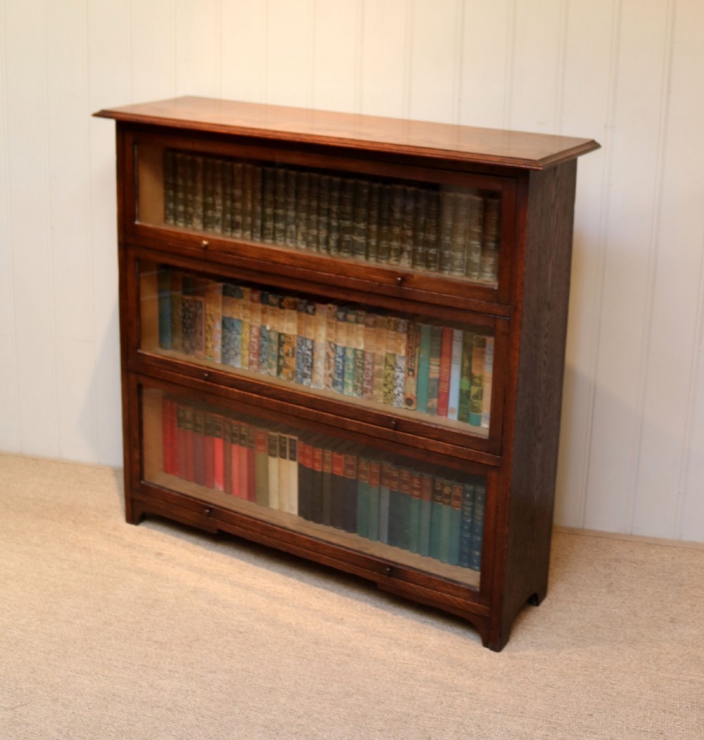Solid Oak Three Tier Bookcase View V