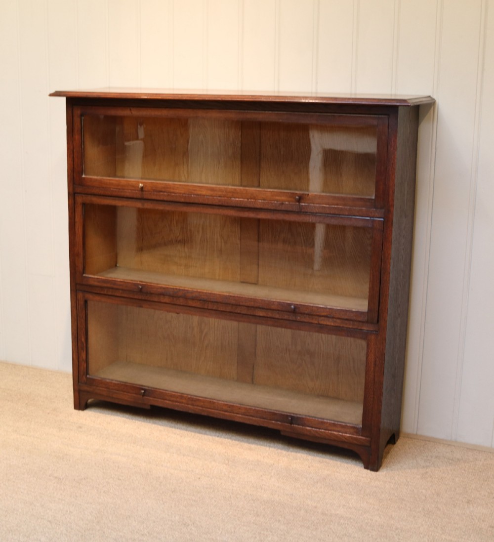 Solid Oak Three Tier Bookcase View VI