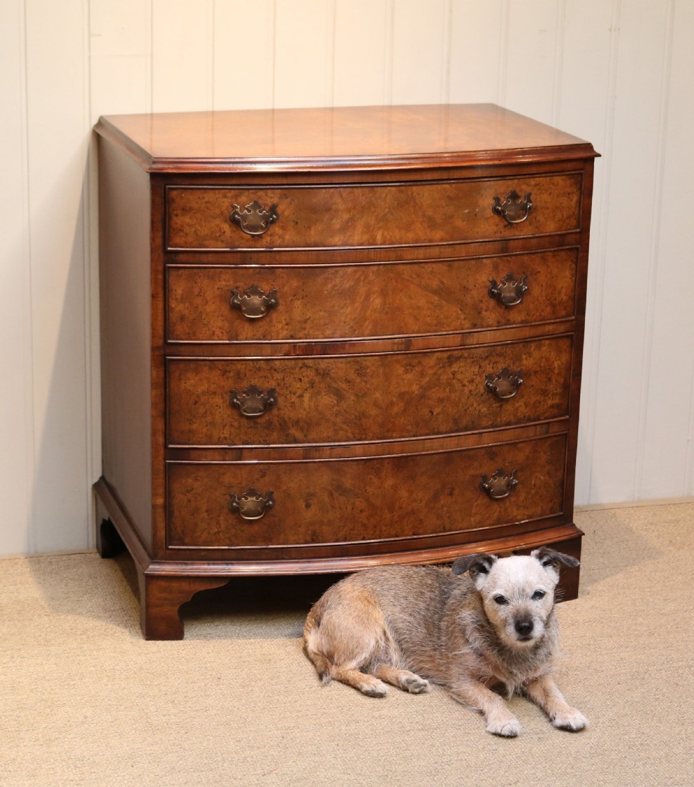 Walnut Bow Front Chest Of Drawers View VIII