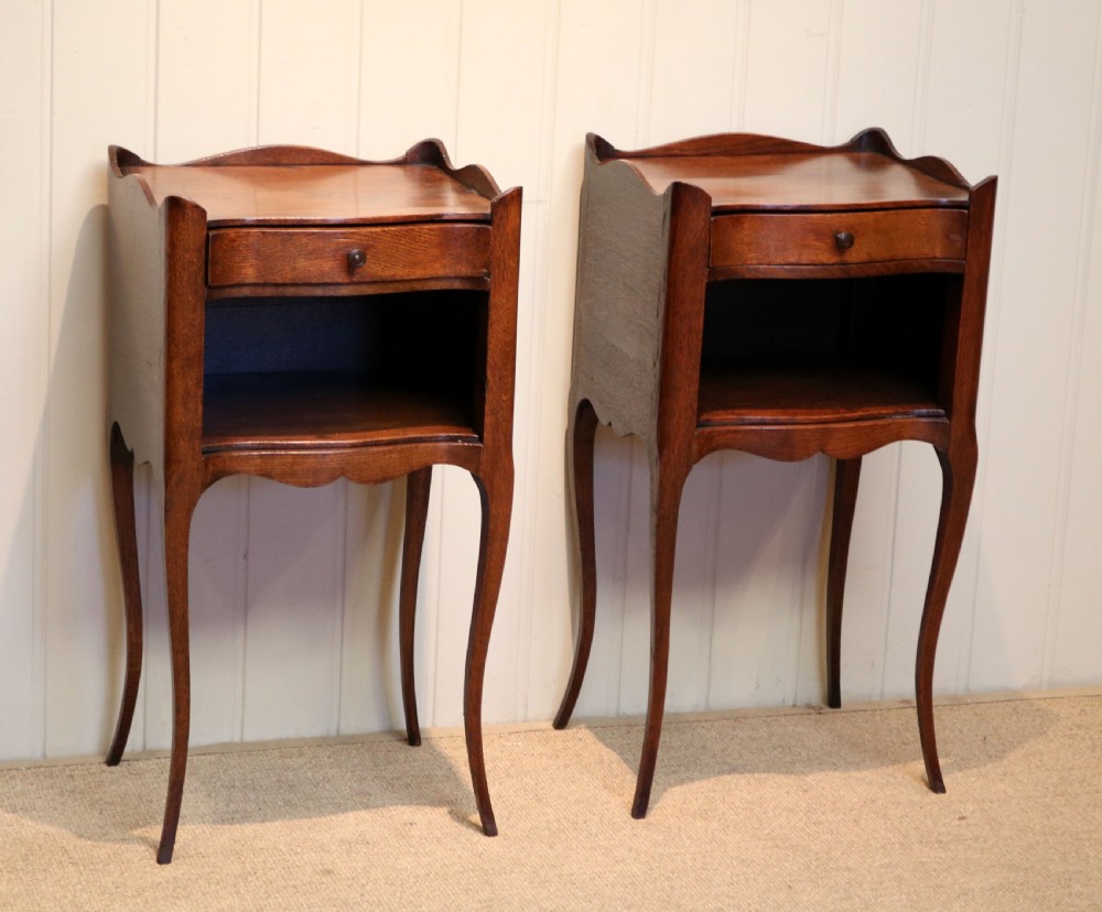 Pair Of French Oak Bedside Cabinets