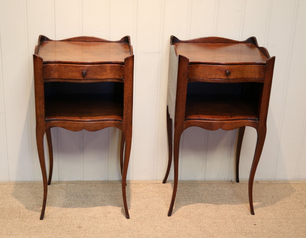 Pair Of French Oak Bedside Cabinets View II