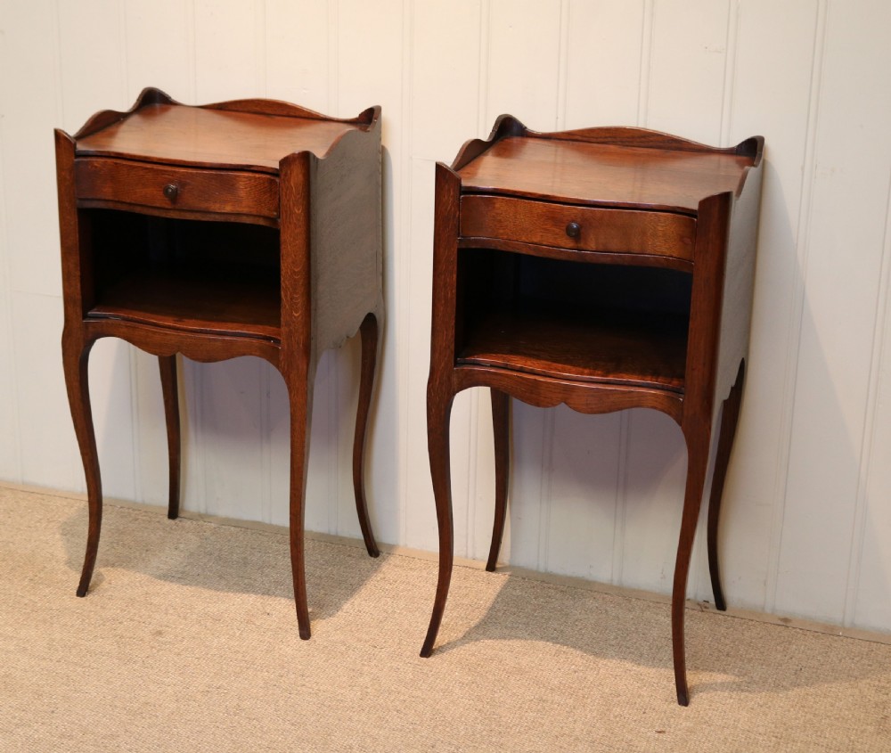 Pair Of French Oak Bedside Cabinets View III