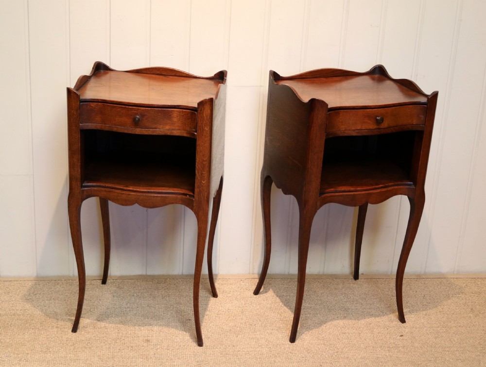 Pair Of French Oak Bedside Cabinets View V