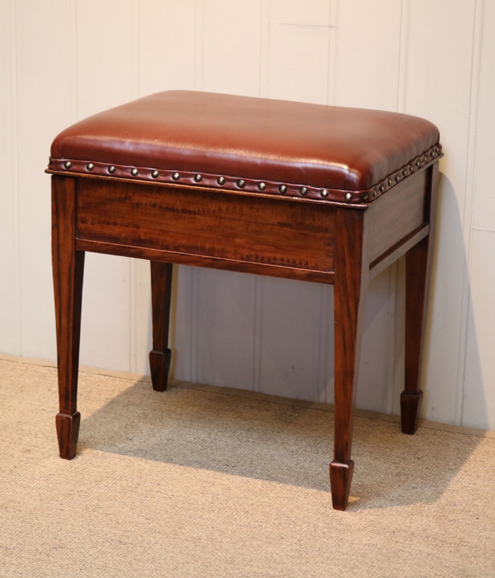 Edwardian Mahogany Piano Stool View III
