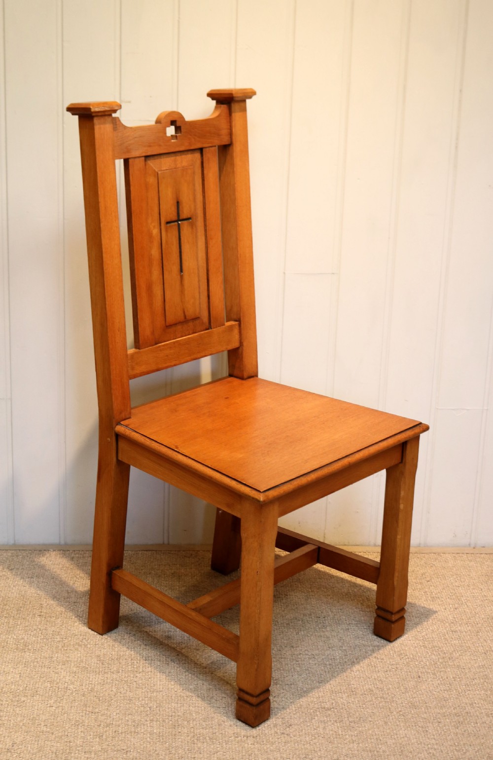 Solid Oak Church Chair View V