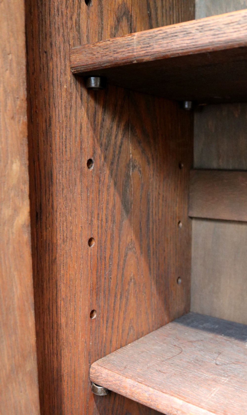 Tall Oak Cabinet Bookcase View IX