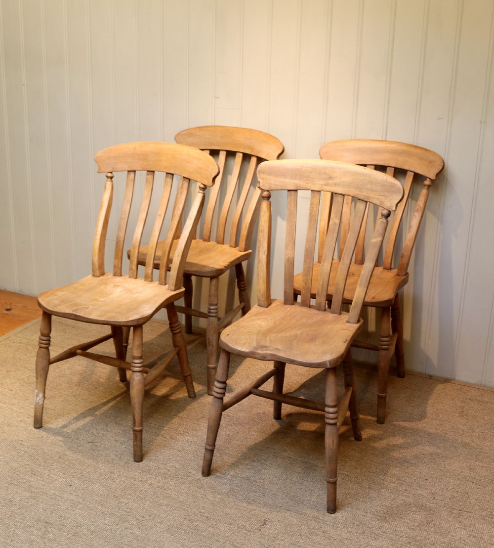Matched Set Of Four Beech Chairs