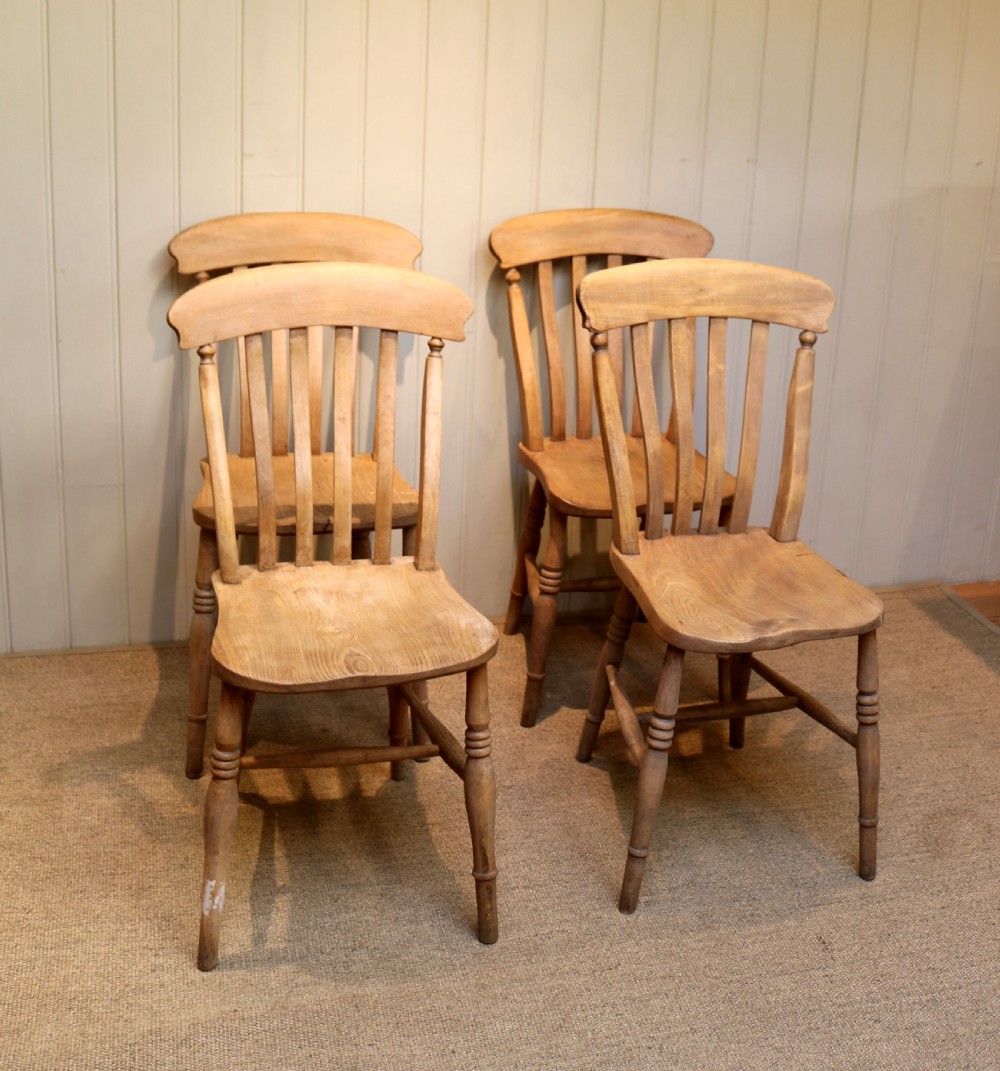 Matched Set Of Four Beech Chairs View III