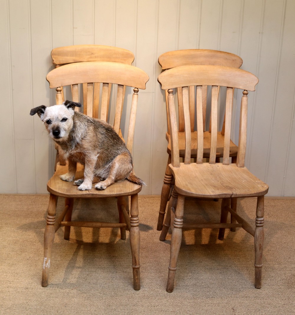 Matched Set Of Four Beech Chairs View IV