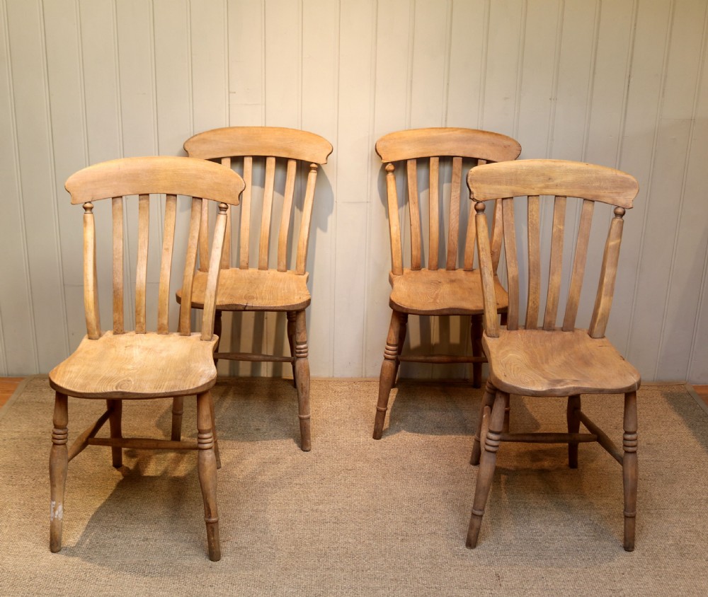 Matched Set Of Four Beech Chairs View V