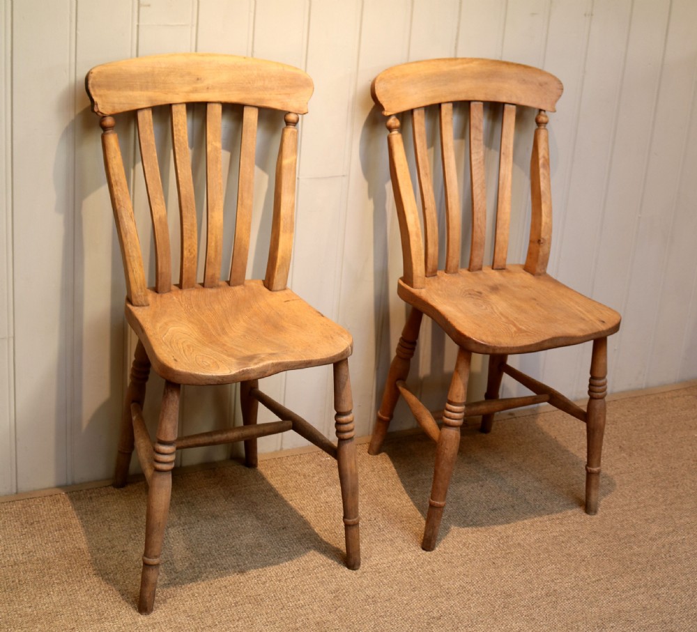 Matched Set Of Four Beech Chairs View VII