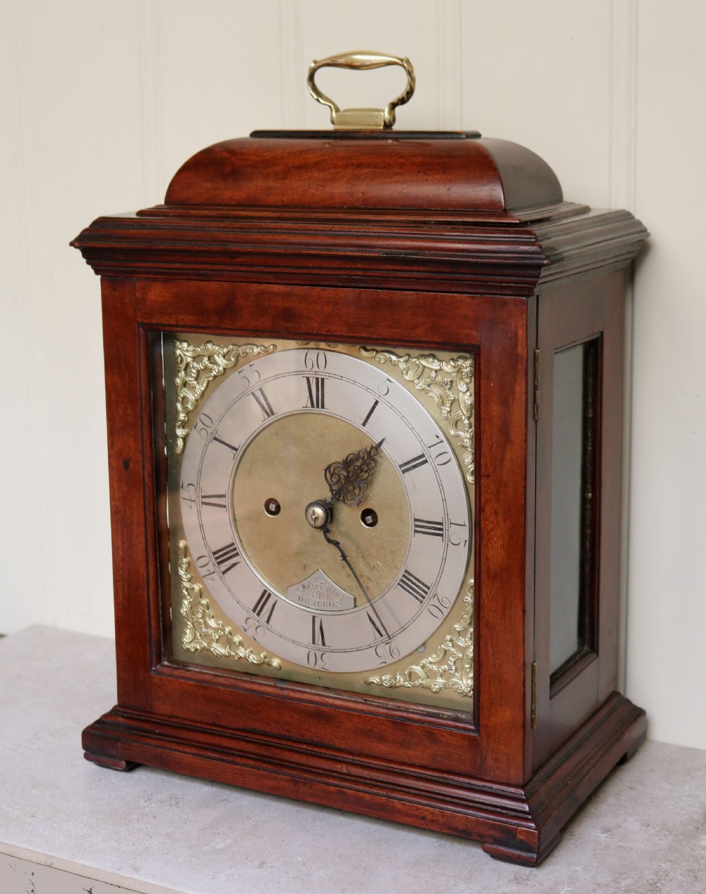 Scottish Mahogany Bracket Clock View V