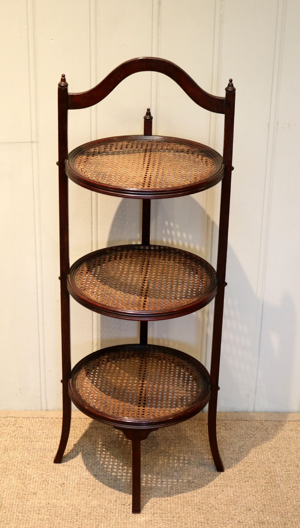 French Three Tier Mahogany Cake Stand