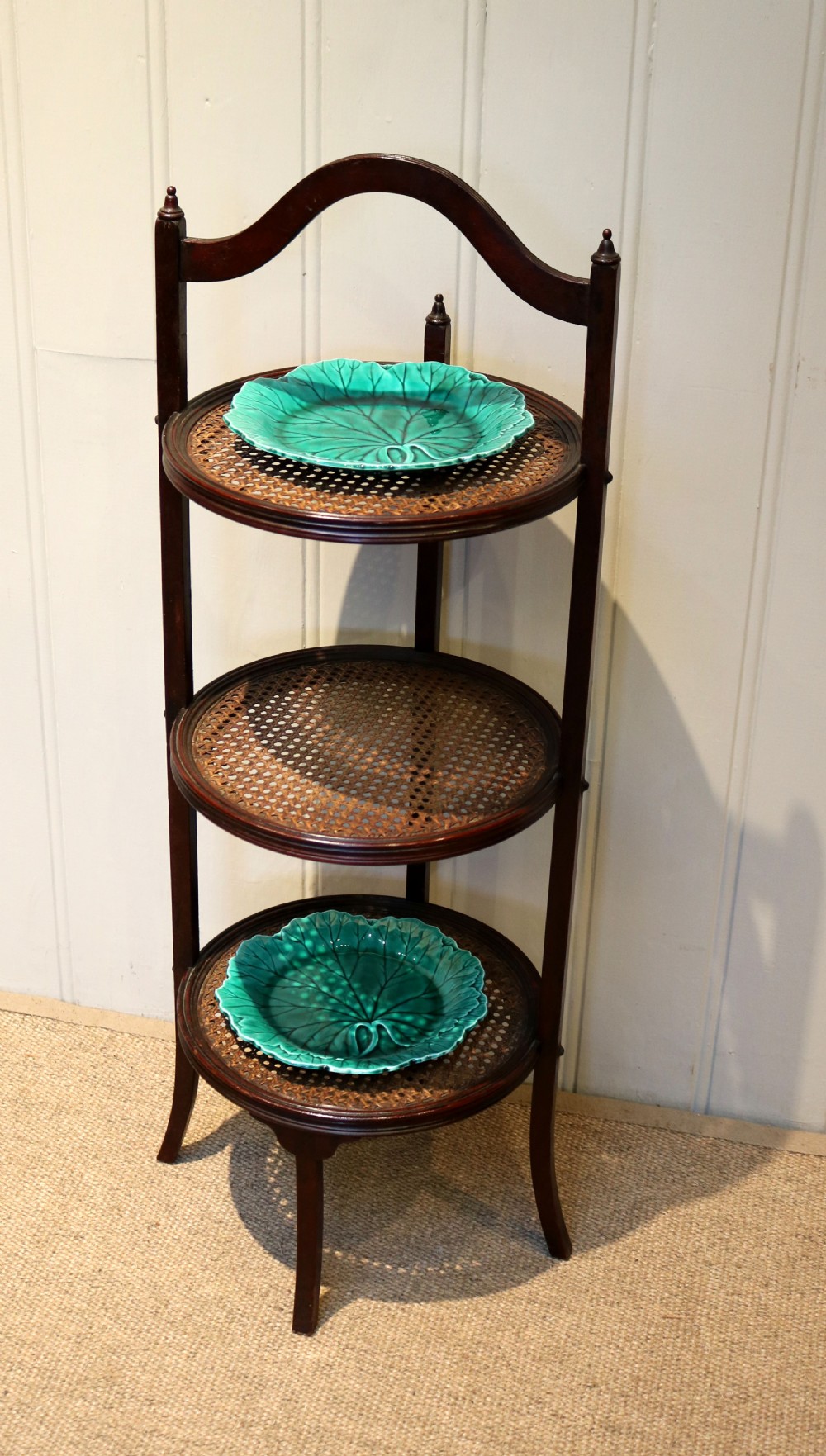 French Three Tier Mahogany Cake Stand View II