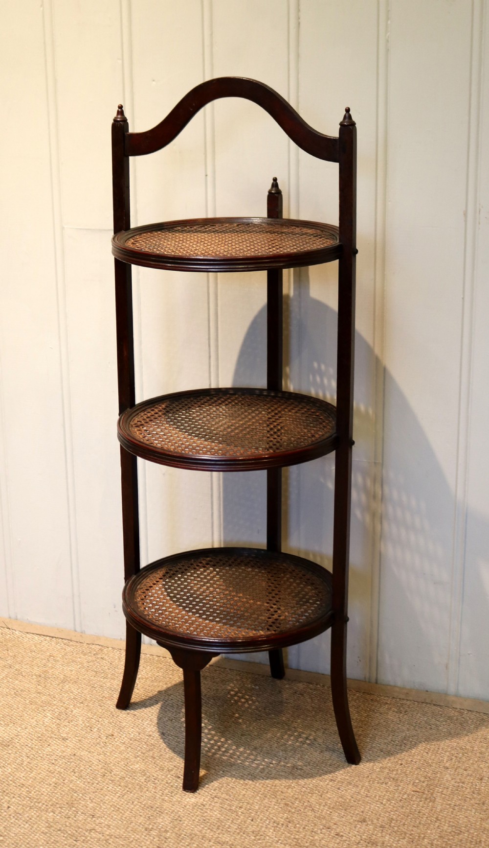 French Three Tier Mahogany Cake Stand View III