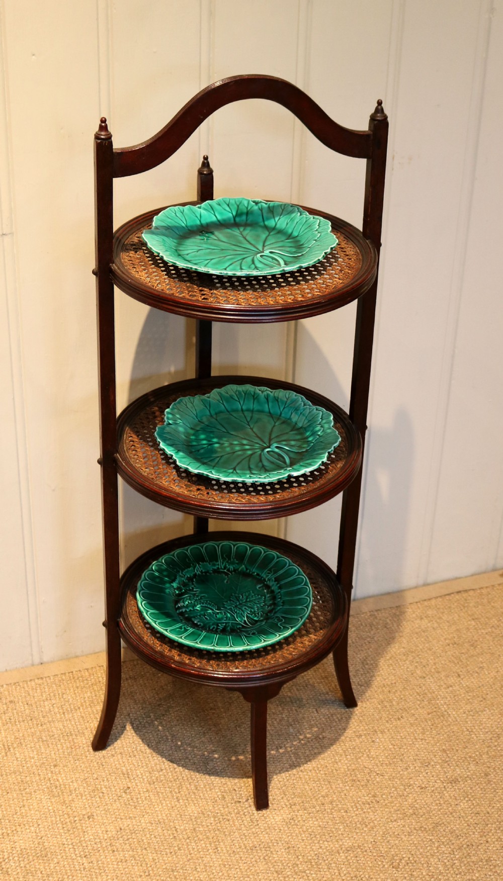 French Three Tier Mahogany Cake Stand View IV