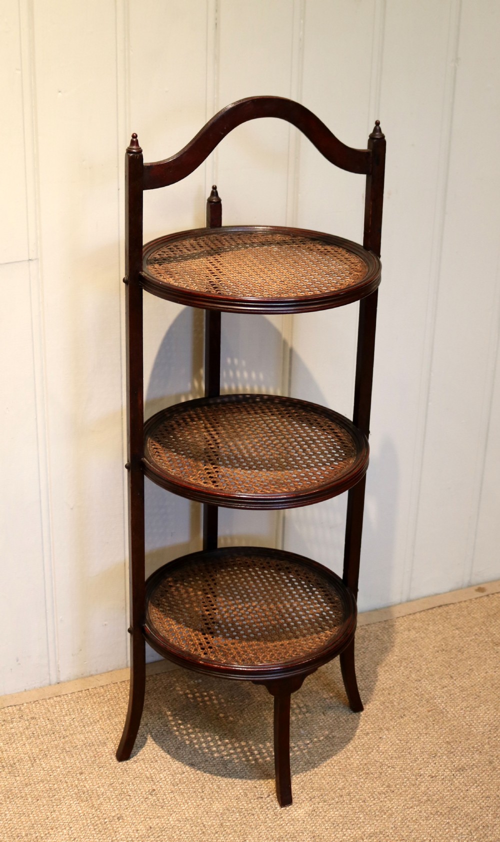 French Three Tier Mahogany Cake Stand View V