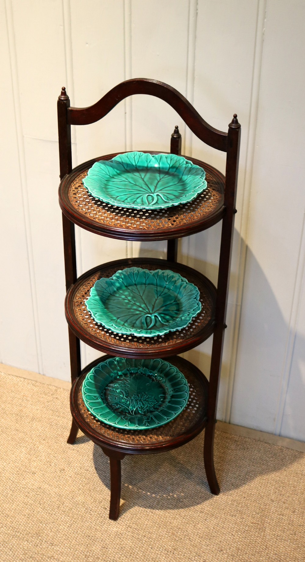 French Three Tier Mahogany Cake Stand View VI