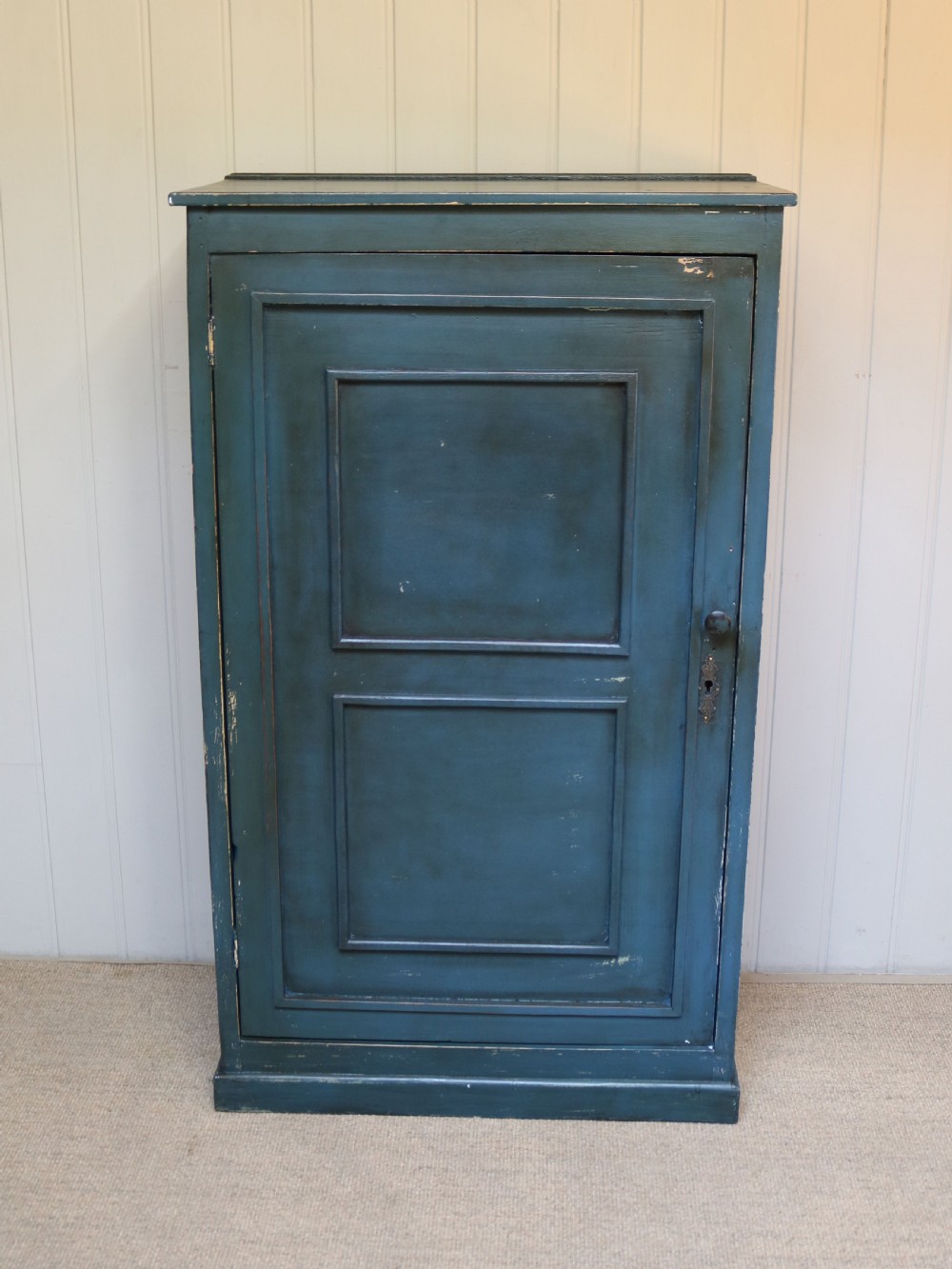 Small Proportioned French Painted Pine Cupboard View III