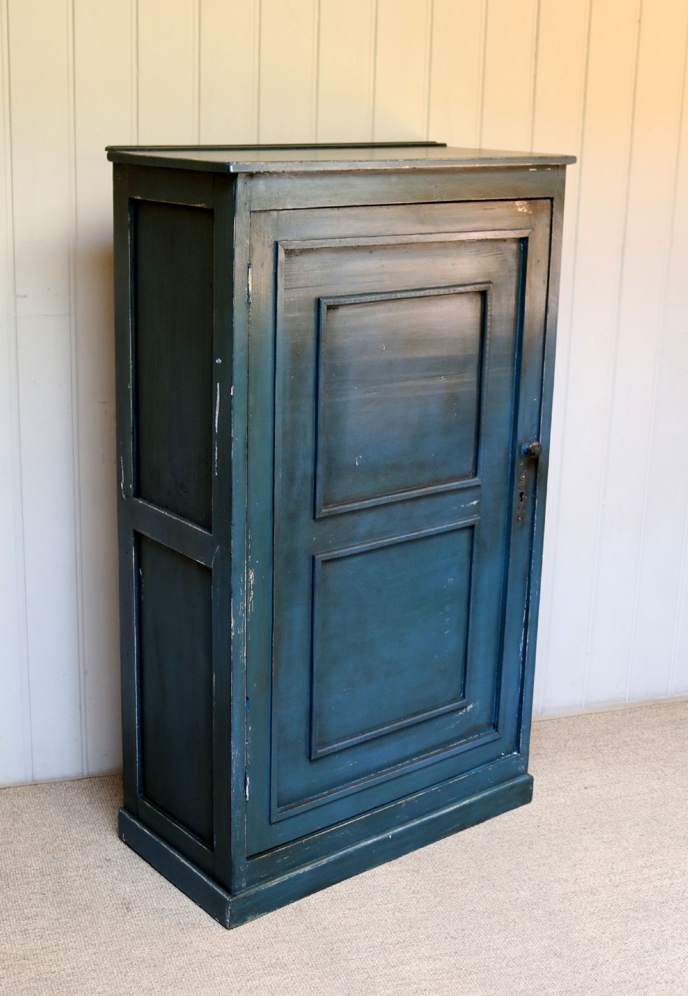 Small Proportioned French Painted Pine Cupboard View V