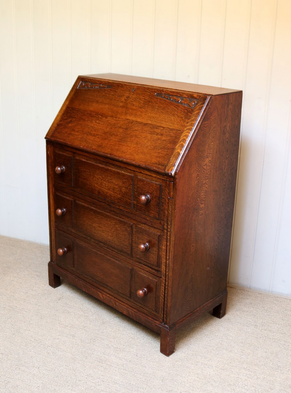 Solid Oak Bureau View III