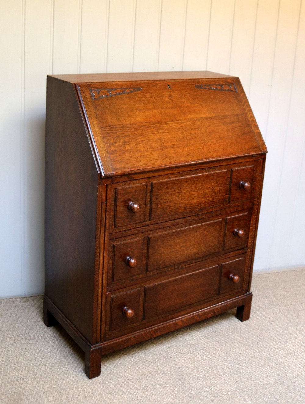 Solid Oak Bureau View VI