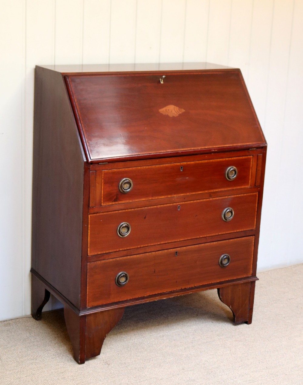 Edwardian Mahogany Bureau View VI