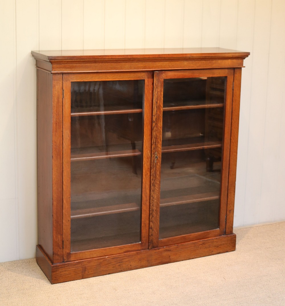 Oak Glazed Bookcase View II