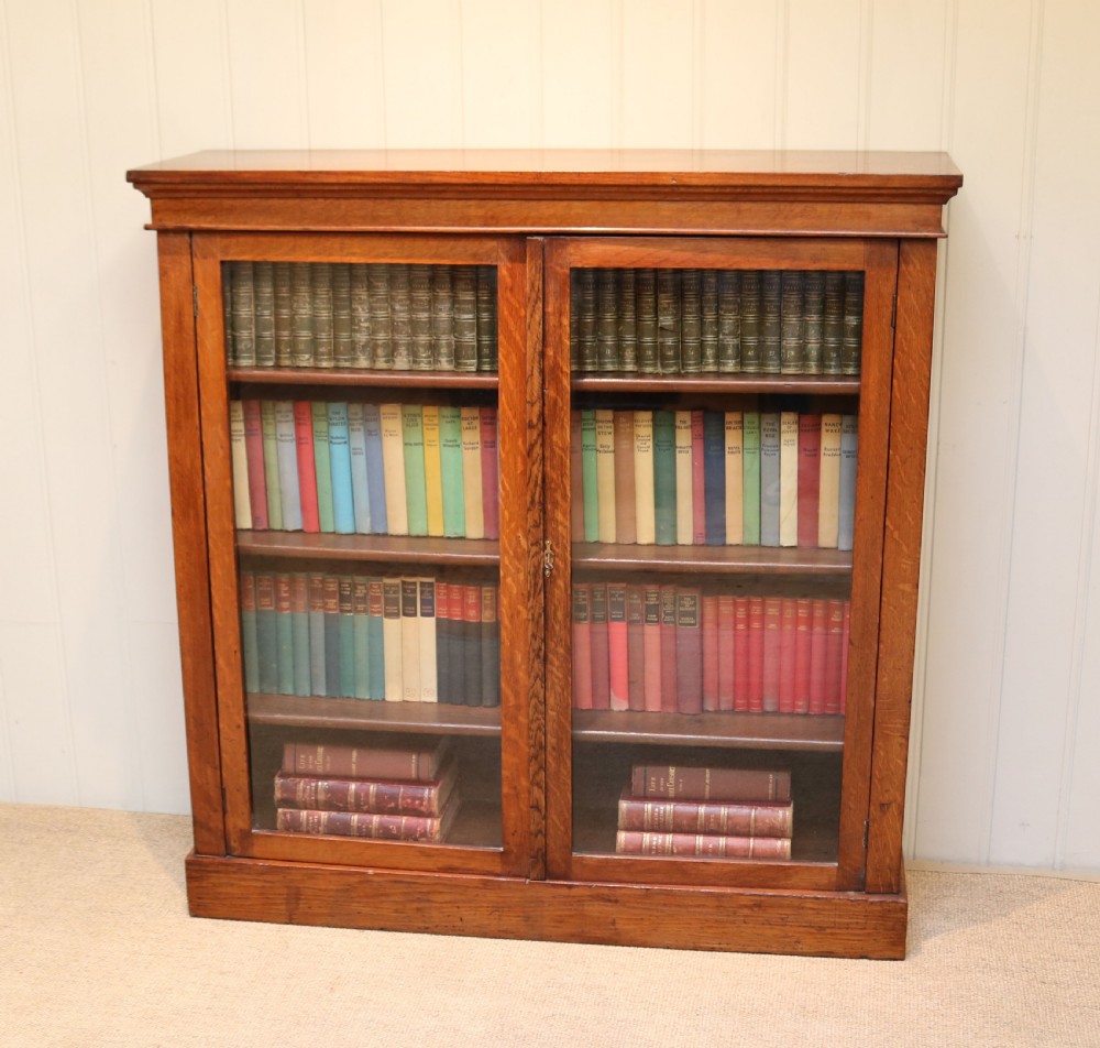 Oak Glazed Bookcase View III