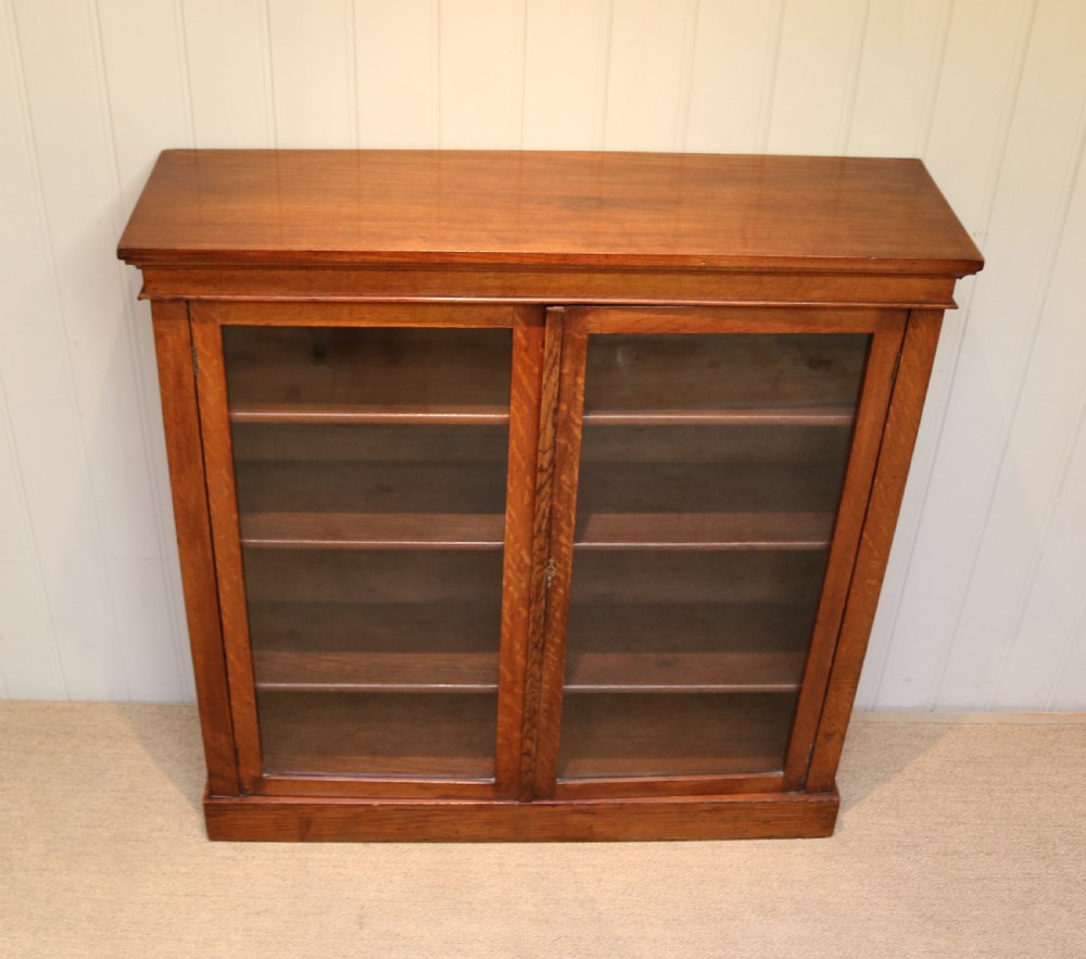 Oak Glazed Bookcase View VIII