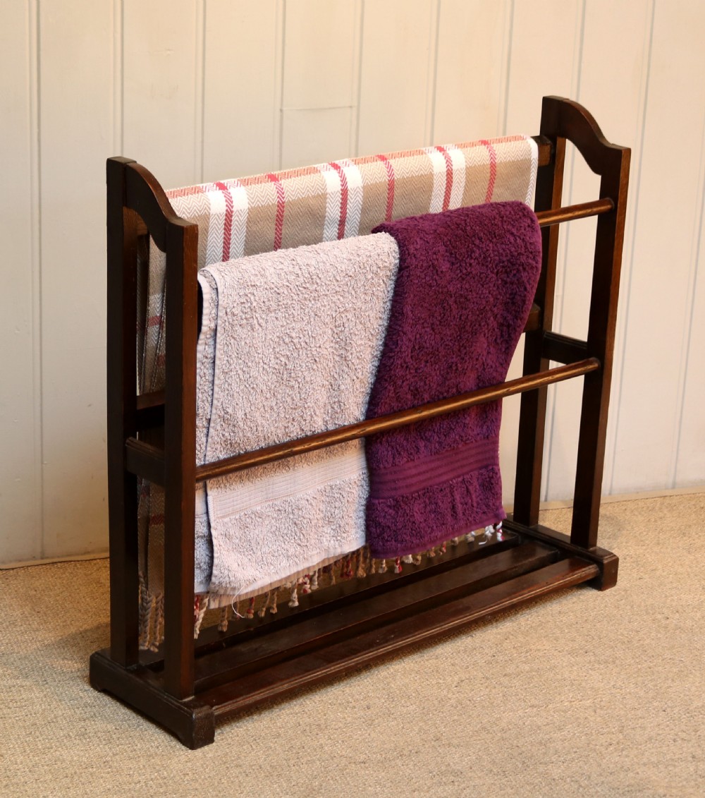 Oak Towel Rail View II